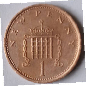 U.K  New Penny 1974 dia 2 th  o.25 cm