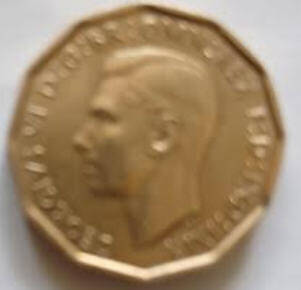 Georg IVS VI, 1943 ,Three Pence ,Dia 2.10 th 0,18 cm