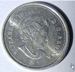 Queen Elizabeth II, DG Regina, Canada2010, 25 Cents Dia 2.38 th 0.15 cm