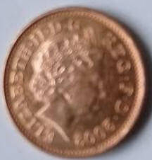 U.K   one penny 2002 dia 2  t h 0.15 cm