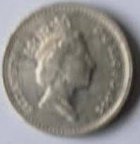 U.K  5 pence 1976 dia 1.74th  0.16cm
