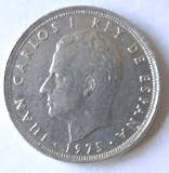 Juan Carlos- 1975 , 25 Ptas , Dia 2.68  Th 0.18 cm