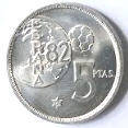 Juan Carlos- 1980 , 5  Ptas, Dia 2.30  Th 0.17 cm