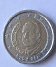 Juan Carlos- 2000 , 2 Euro , Dia 2.67  Th 0.22 CM
