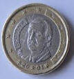 Juan Carlos-  2001 , 1  Euro , Dia 2.32  Th 0.22 CM