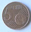 Espagna -  1999 , 5  Eurocent , Dia 2.12  Th 0.16 CM