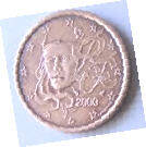 Espagna -  2000  , 5  Eurocent copper , Dia 2.12  Th 0.16 CM