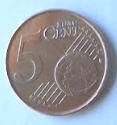 Espagna -  2001  , 5  Eurocent  , Dia 2.12  Th 0.16 CM