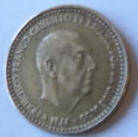 Spain, Franco, 1966. , gold colour,   una peseta .  Dia 2.11 Th 0.15 cm