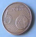 Espagna -  2018  , 5  Eurocent  , Dia 2.12  Th 0.16 CM
