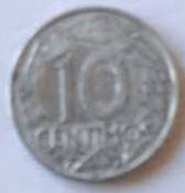 Spain, Franco, 1959.  aluminium,  10 centimos .  Dia 1.77 Th 0.14 cm