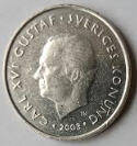 SW 2A - SWEDEN - KONUNG CARL GUSTAV  XVI - 2003 -1  KRONA - DIA 2.44 TH 0.18 CM
