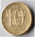 SW 6B - SWEDEN - KONUNG CARL GUSTAV XVI - 1992 - 10 KRONER - DIA 2.04 TH 0.28 CM
