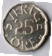 SW 7B - SWEDEN  - 1980 - 25 ORE - DIA 1.70 TH 0.13 CM