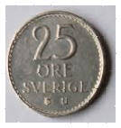 SW 8B - SWEDEN  - 1973 - 25 ORE - DIA 1.70 TH 0.12 CM