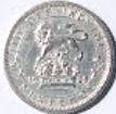 George  V , 1925 , six Pence , silver , Dia 1.44 ,  Th 0.12 cm