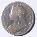 Queen Victoria , 1897 , one Penny  , Dia 3.08 ,  Th 0.13 cm