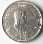 ZW 1A - Conf. Helvetica - 1986 B-  5 Frank , Dia 3.12  Th 0.23 CM