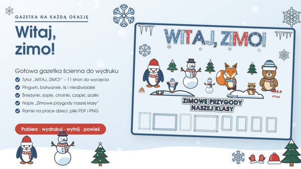 Gazetka - Witaj zimo ❄️⛄🏔️🛷 (105 elementów)