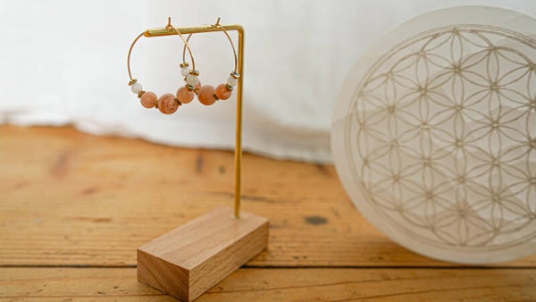 Boucles d’oreilles en Pierre de Lune