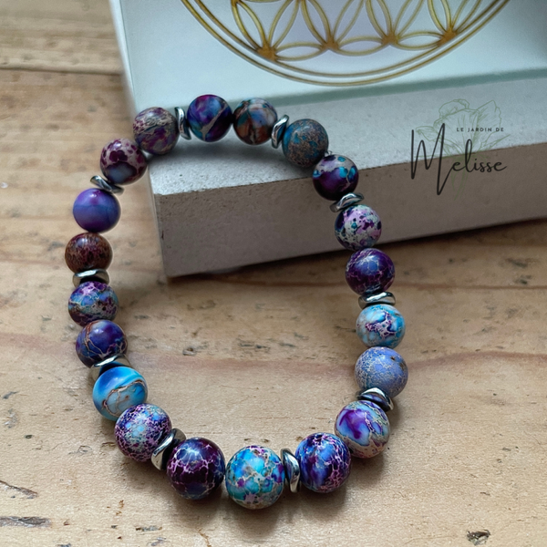 Bracelet Jaspe impérial violet