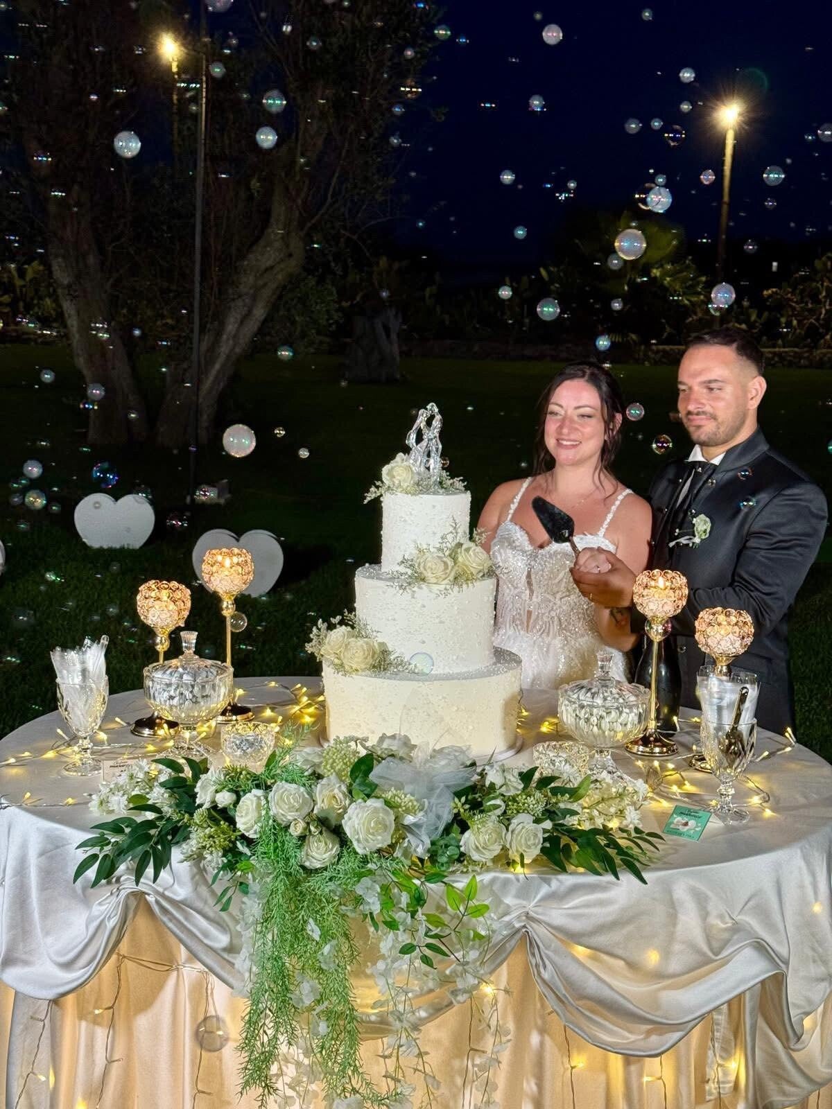 Foto Sposi Taglio Torta Prato Serale 