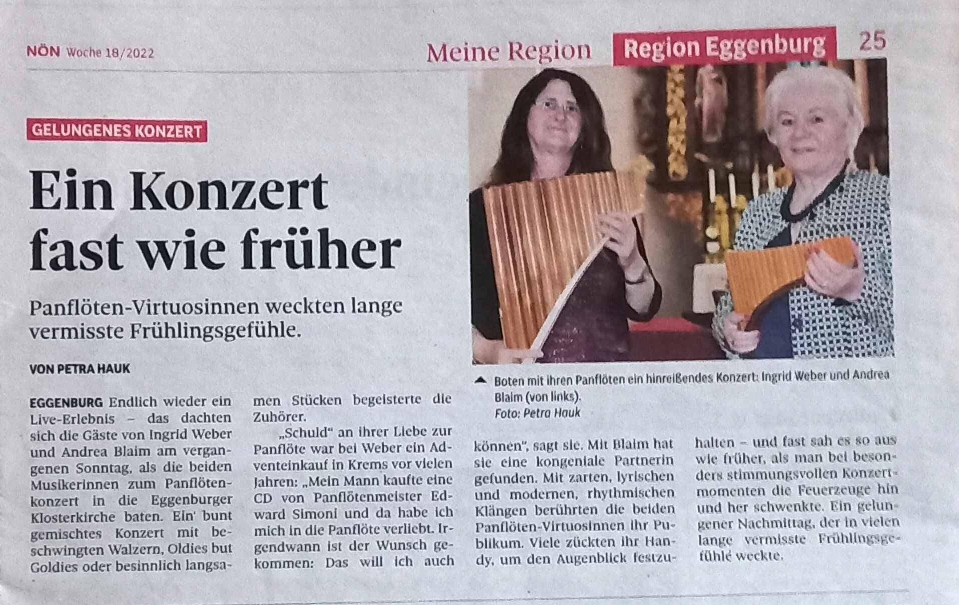 Musik mit der Panflöte für die Kirche