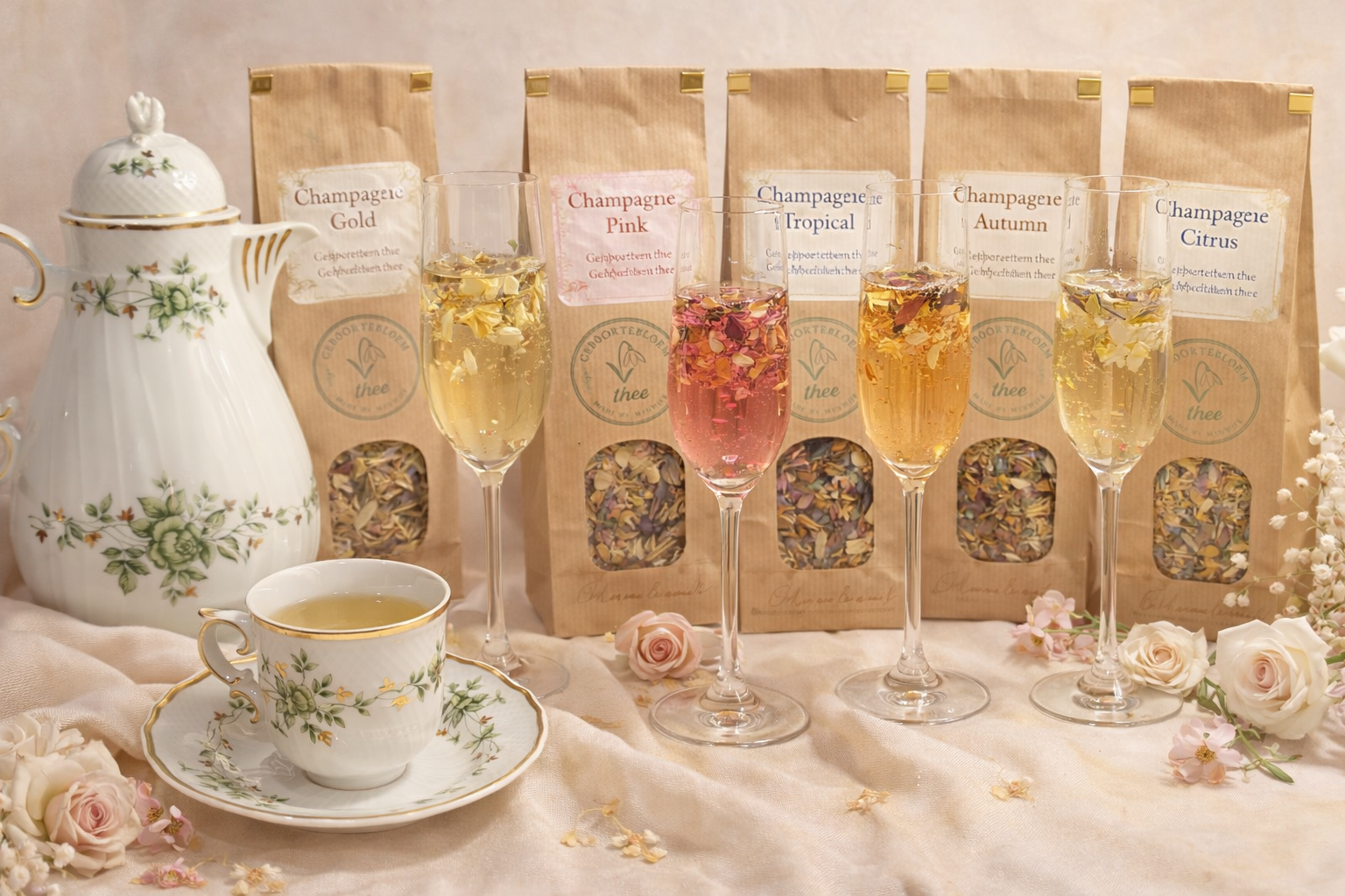 Champagne Pink — Babyshower Bubbels "Proost op het nieuwe avontuur"