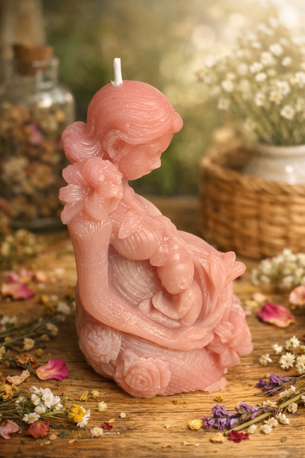 Ceremonie kaarsen zwangere vrouw