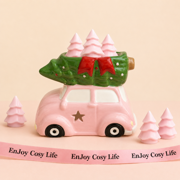 Pink car Christmas tree wax warmer