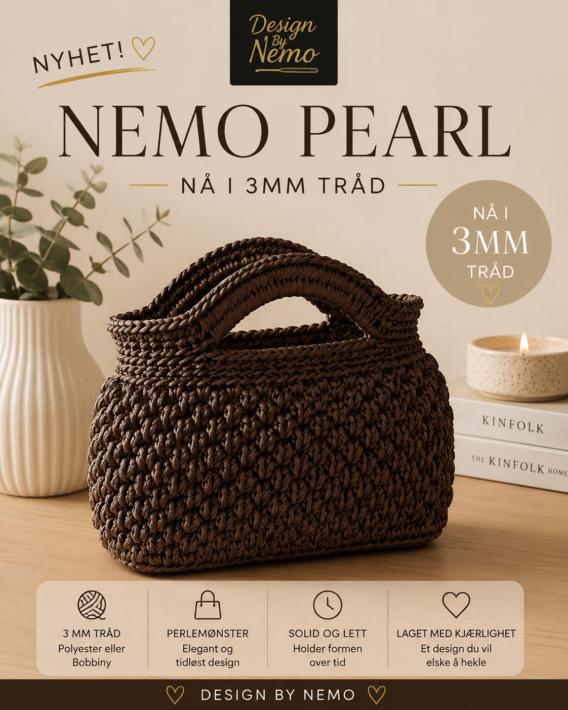 Oppskrift PDF Nemo Pearl Tynn tråd