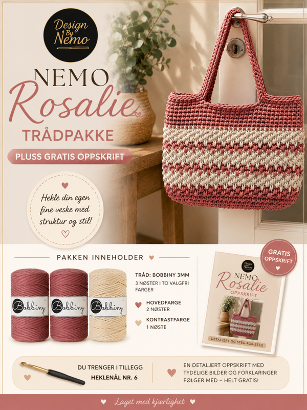 Trådpakke+Gratis Oppskrift Nemo Rosalie