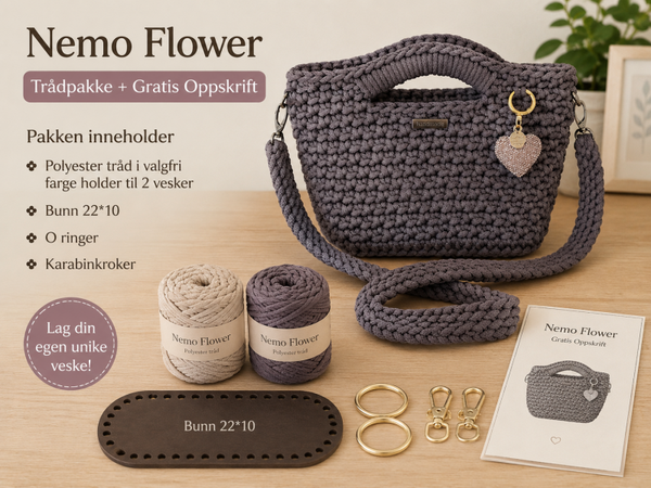 Trådpakke+Gratis oppskrift Nemo Flower