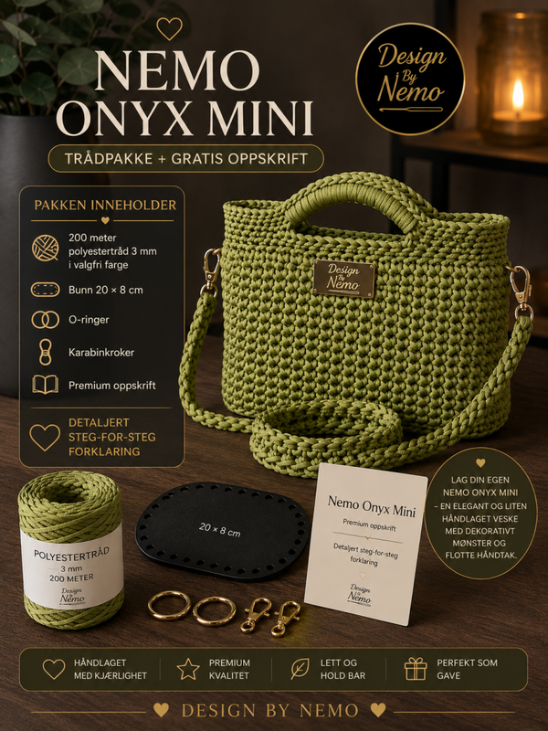 Trådpakke+Gratis Oppskrift Nemo Onyx Mini
