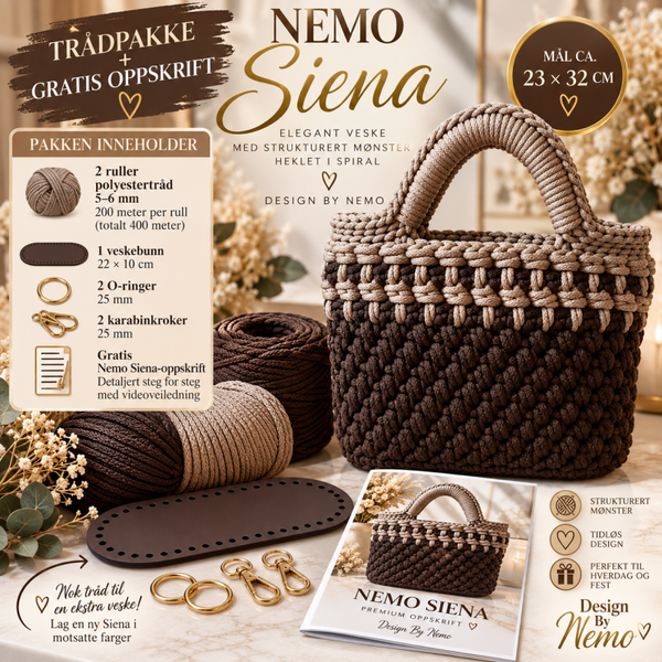Trådpakke+Gratis Oppskrift Nemo Siena