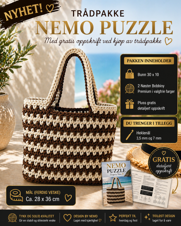 Trådpakke+Gratis PDF Oppskrift Nemo Puzzle