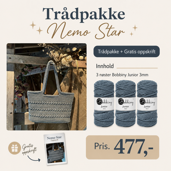 Trådpakke+Gratis PDF Oppskrift Nemo Star
