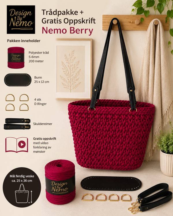 Trådpakke+Gratis Oppskrift Nemo Berry