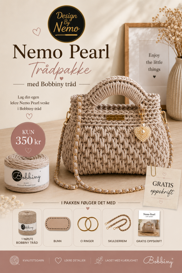 Trådpakke+Gratis Oppskrift Nemo Pearl Bobbiny