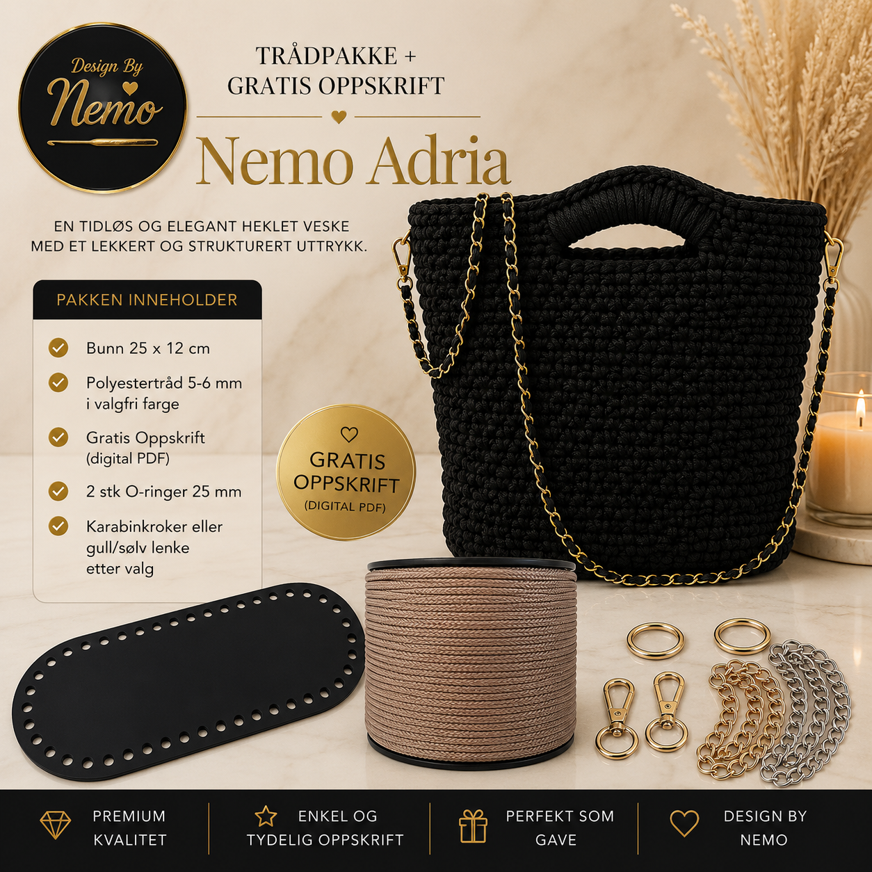 Trådpakke+Gratis Oppskrift Nemo Adria