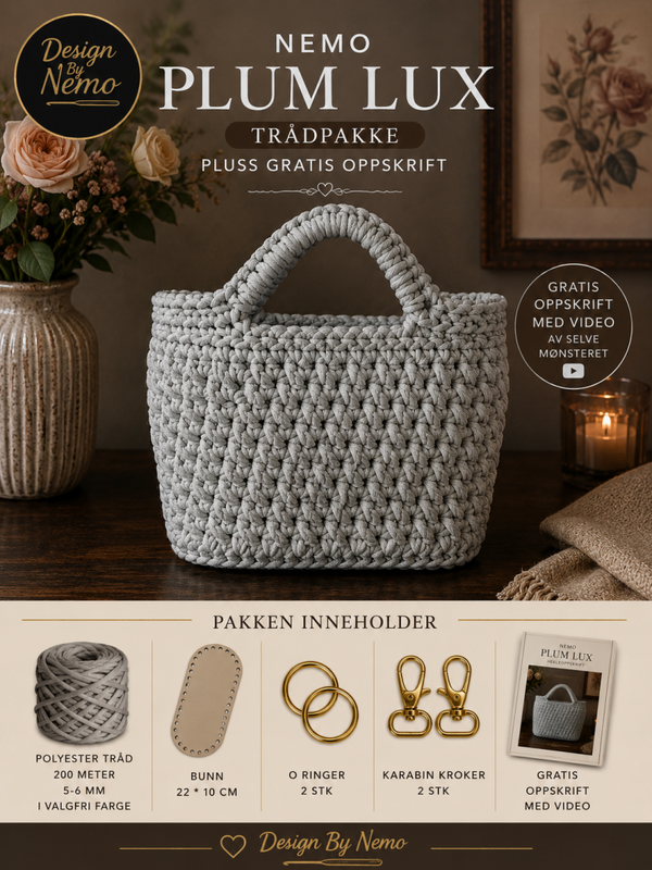 Trådpakke+Gratis Oppskrift Nemo Plum Lux