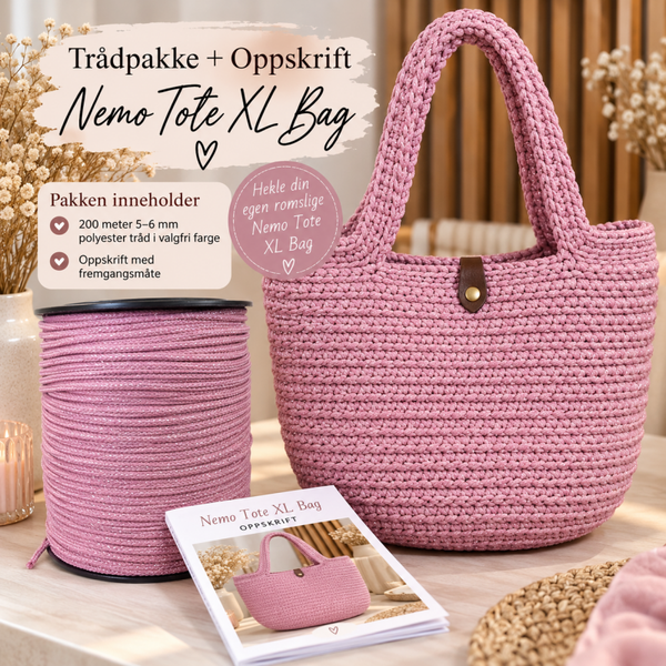 Trådpakke+ Gratis Oppskrift Nemo Tote XL