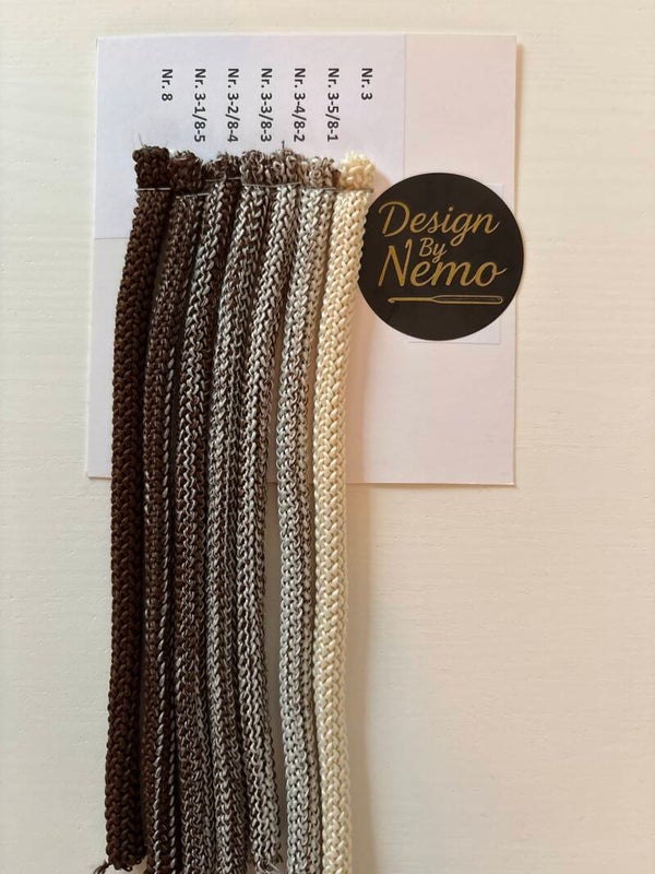 Ombré sett 3-8 Offwhite/sjokolade brun 350gram