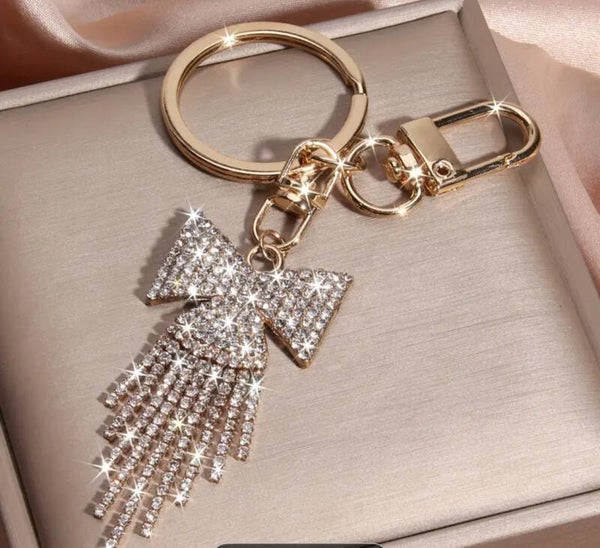 Veskepynt bling sløyfe