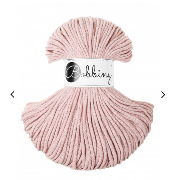 Bobbiny 3mm Pastell Rosa 100meter