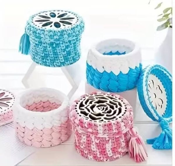 Heklekurvsett med Trebase & lokk