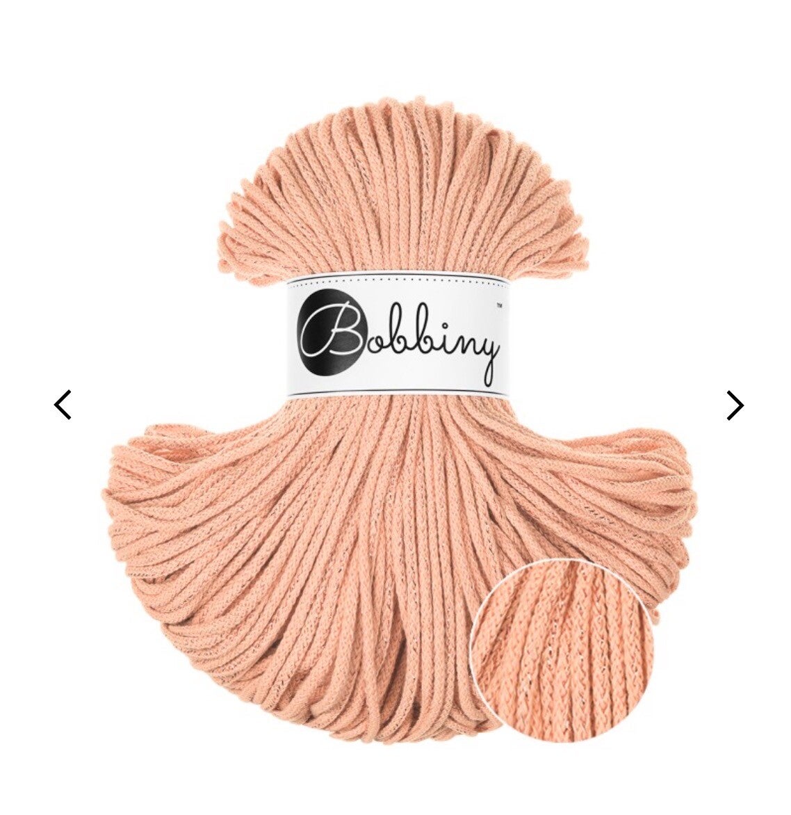 Bobbiny 3mm Unicolor Peach Fuzz 100meter