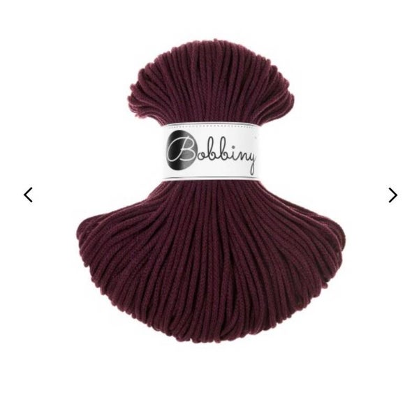 Bobbiny 3mm Burgunder 100meter