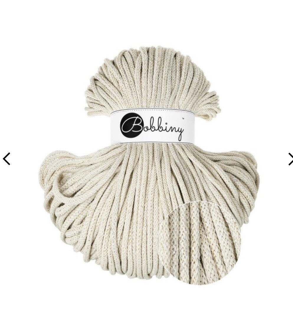 Bobbiny Premium Shiny Cashmere Beige 5mm