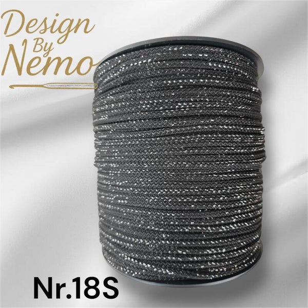 Nr.18S Svart Sølv 5mm
